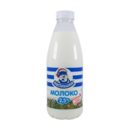 Молоко ПРОСТОКВАШИНО 2,5% 900 г ПЭТ (6 шт/уп)