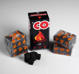 Уголь для кальяна Coco Brico 1 кг (96 кубиков, размер 1 угля 22х22х22 мм) 772233