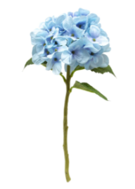 Гортензия Новогодняя цветок на ножке с блеском 20-168 (голубой)