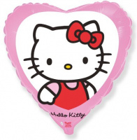 F 18" Сердце Hello Kitty Розовый