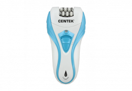 Эпилятор Centek CT-2191 (синий+белый)  10Вт, 2 НАСАДКИ (+бритва), 2 скорости, до 30 мин., LED