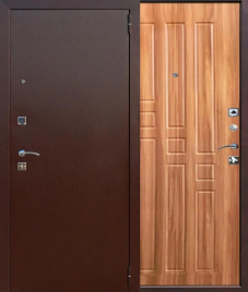 Дверь металлическая ГАРДА 8 мм рустикальный дуб 960 левая