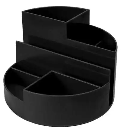 Подставка-органайзер " Стамм " Профи черная, круглая, 6 отделений фото 1