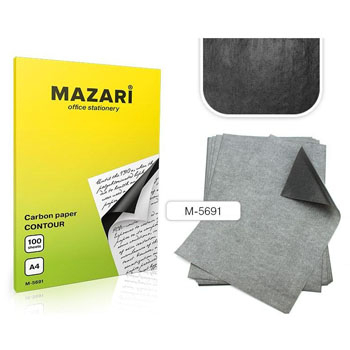 Копировальная бумага " Mazari " А4 100л черная фото 1