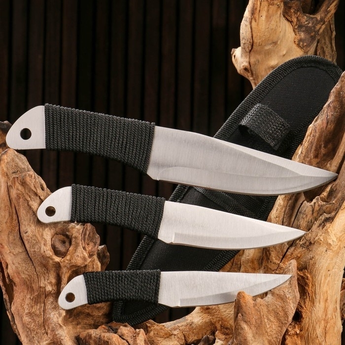 Набор метательных ножей "Закари", в оплетке, 3шт. фото 1