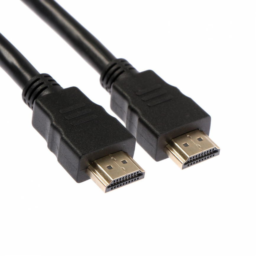 Кабель HDMI Windigo, HDMI(m)-HDMI(m), v 1.4, 1.5 м, позолоченные разъемы, 3D, 4K, черный   5698338 фото 1