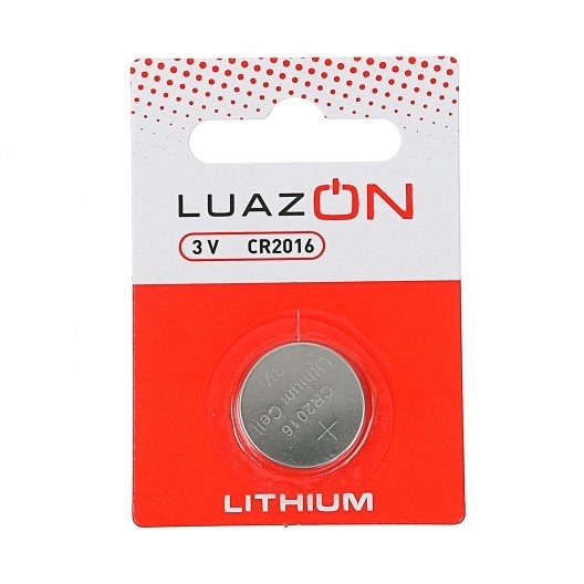 Батарейка литиевая LuazON, CR2016, 3V, блистер, 1 шт фото 1