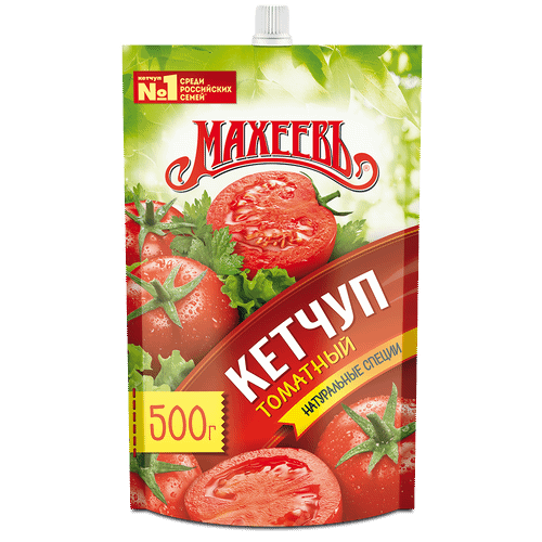 Кетчуп МАХЕЕВ томатный м/у 500 г (10 шт/уп) фото 1