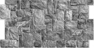 Панель ПВХ камень натуральный серый 980*490мм  фото 1