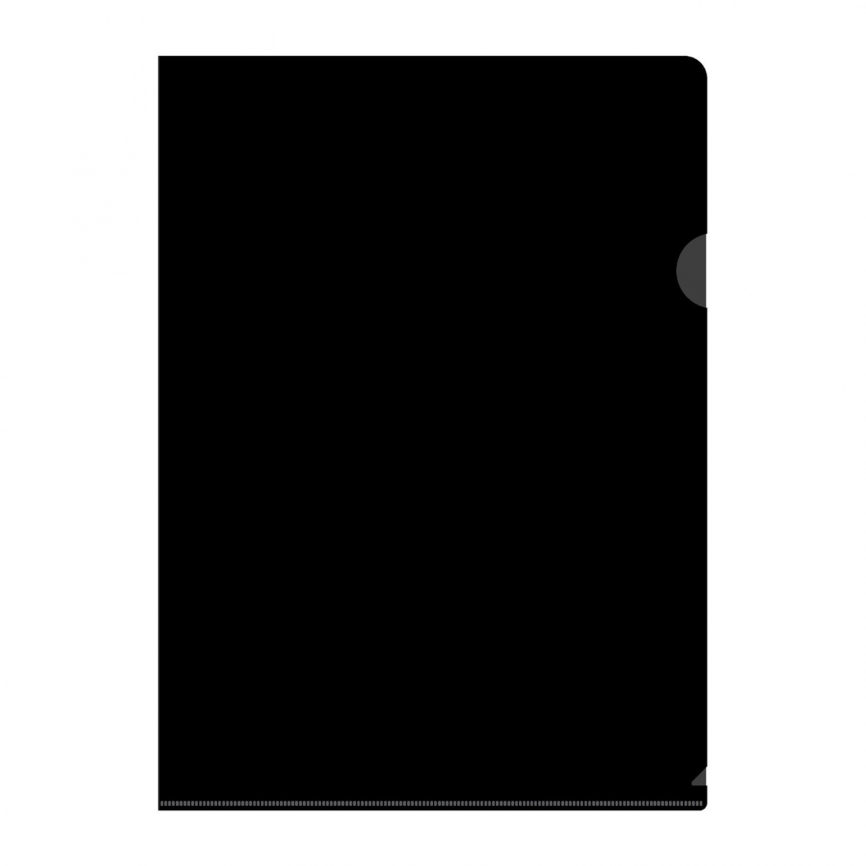 Папка уголок А4 180мкм, Calligrata DeLuxe, черный, непрозрачный, с тиснением 9529127 фото 1