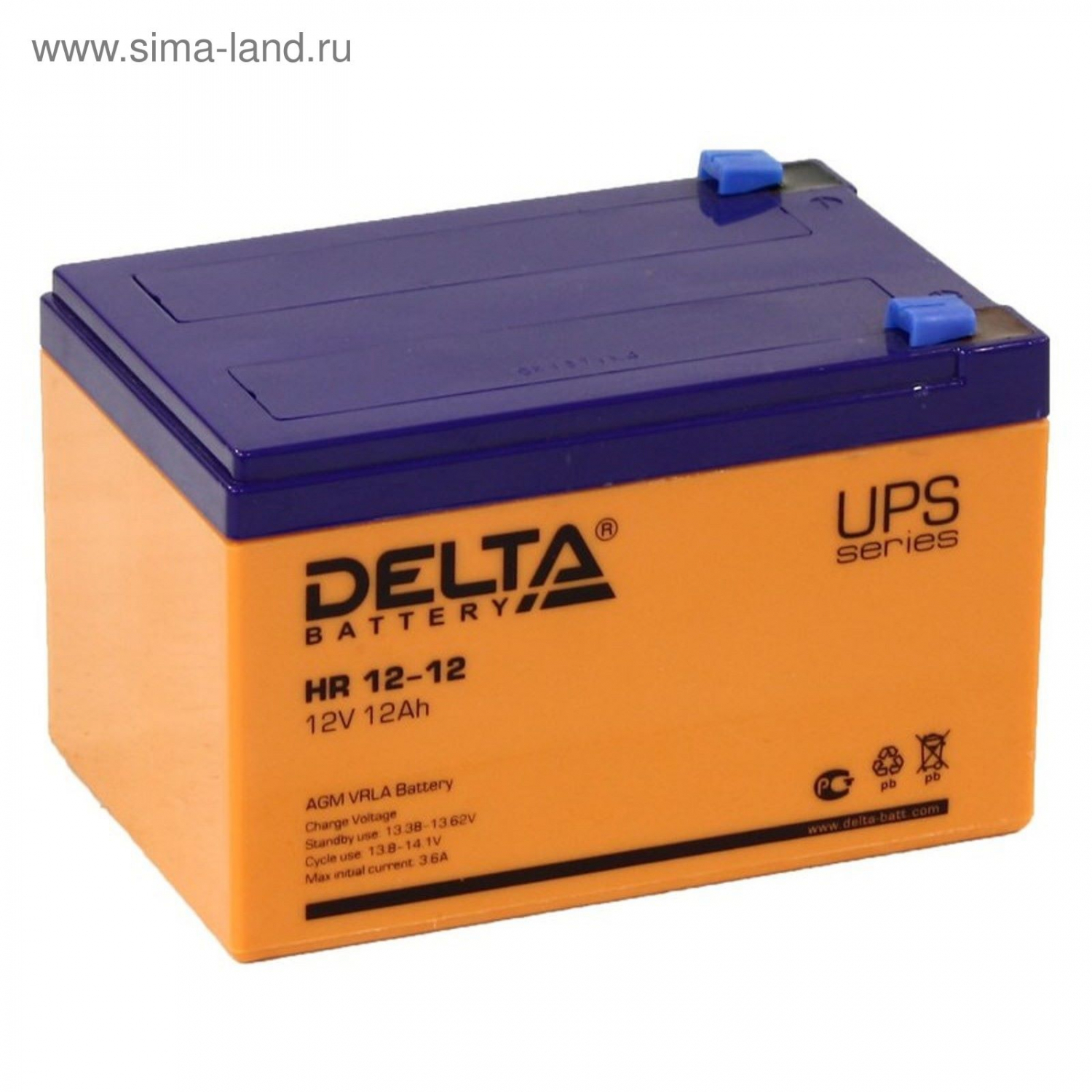 Аккумулятор delta 12v 12ah