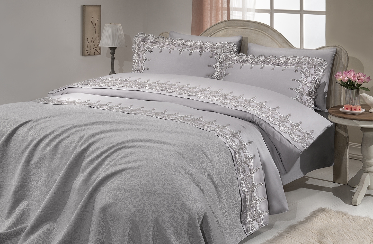 Комплект белья с покрывалом. Gelin home (турция). Комплект белья с покрывалом. Комплект белья с покрывалом. Покрывало в прованском стиле.