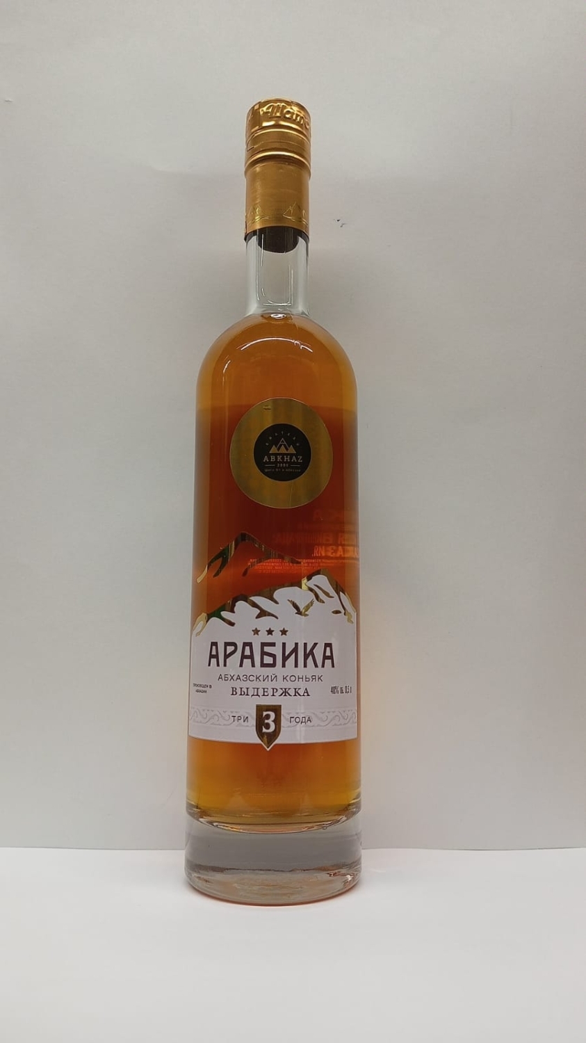 Коньяк АРАБИКА Абхаз 3 года 0,5 л :: Коньяк :: Алкоголь :: ПРОДУКТЫ