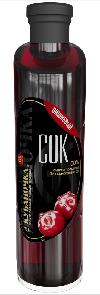 Сок КУБАНОЧКА вишневый с/б 0,7 л (6 шт/уп) :: Соки :: Напитки :: ПРОДУКТЫ