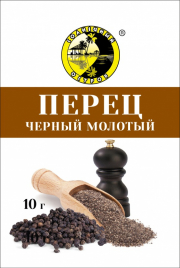 Перец СОЛНЕЧНЫЙ ОСТРОВ черный молотый 10 г (100 шт/бл)