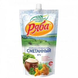 Майонез РЯБА сметанный м/у 530 г(16 шт/уп)