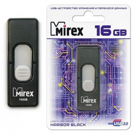 Флеш-диск " Mirex " 16GB Harbor черный USB 2.0