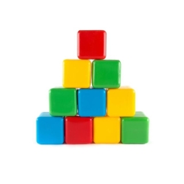Кубики цветные, 10шт 14001