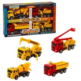 Набор машин Стройтехника 4шт в/к 909-1-2