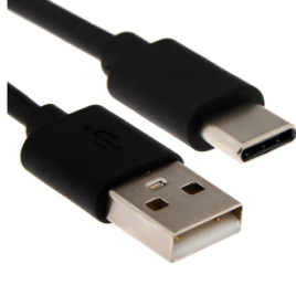 Кабель Windigo, Type-C - USB, 2 А, зарядка + передача данных, TPE оплетка, 1 м, черный   7108435