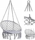 Кресло подвесное круглое плетенное,метал.каркас,2 подв. крепления. Ø сиденья 60см,  макс.нагрузка 10