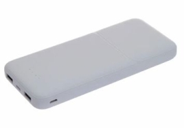 Внешний аккумулятор BOROFONE BJ33, 10000mAh, индик.,  2 USB выхода цвет: белый
