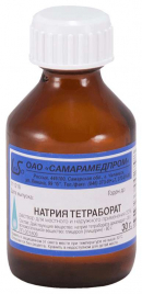 Натрия тетраборат р-р мест/наруж 20% 30г