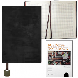 Ежедневник недатированный А4 искусственная кожа " KWELT " 116л Business notebook черный, клетка, тон