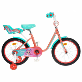 Велосипед 18" Graffiti Fashion Girl, цвет персиковый/тиффани 7642835