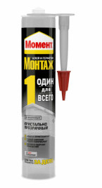 Клей  Монтаж Один для всего Прозрачный 280 мл