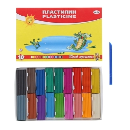 Пластилин 18цв 252г Гамма "Юный художник", со стеком  (280047)    1071371