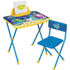 Стол+стулй КП2/8 Математика в космосе /Ника/.Предназначен  для кормления, игр и Материал металл, пла
