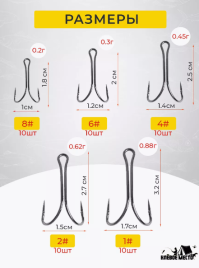 Двойные крючки для рыбалки 