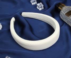 Ободок для волос "Жаннет" стиль орнамент, 3 см, бежевый   10692203