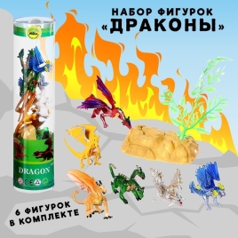 Набор фигурок "Драконы", длина фигурки 5 см   5275721