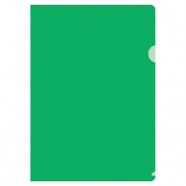 Папка-уголок " KWELT " А4 зеленая, пластик 0,15мм, прозрачная