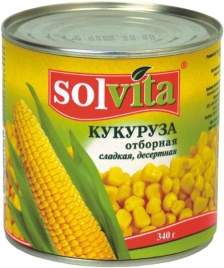 Кукуруза СОЛЬВИТА ж/б 340 г (12 шт/уп)