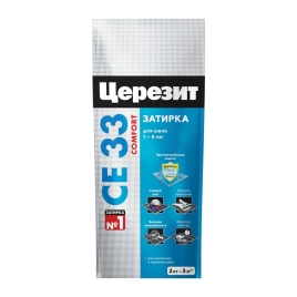 Затирка Ceresit СЕ-33 (графит 16) для узких швов 2-5мм с противогрибковым эффектом 2 кг