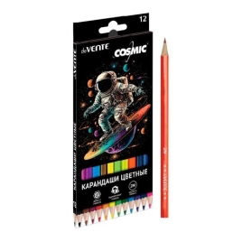 Карандаши " deVente " Cosmic 12цв 2М шестигранные, деревянные, картонная упаковка, европодвес