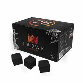 Уголь для кальяна Crown, 72 кубика, 25 мм 9295710