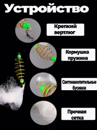 Кормушка рыболовная с сеткой фидерная донка в асс