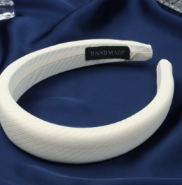 Ободок для волос "Джойс" 3 см, молочный   10530934