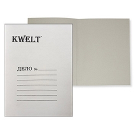 Обложка картонная Дело " KWELT " А4 280г/м2 немелованная, белая