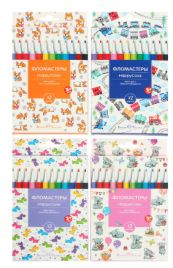 Фломастеры 12цв BrunoVisconti HappyColor, МИКС 32-0023 3631553
