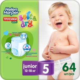 Трусики №5 Soft&Dry Junior (12-18кг) №64 уп3