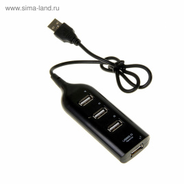 USB-разветвитель (HUB) LuazON HGH-63009, на 4 порта, МИКС   669271