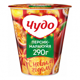 Йогурт ЧУДО персик-маракуйя 2,5% 290 г