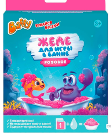 Желе для игры в ванне, розовое 12 г*65 г Baffy D0162-P (6) (01.06.2029, РОССИЯ)