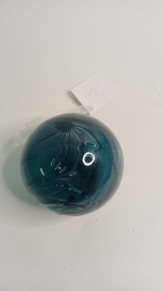 Елочная игрушка шар стекло 8см 21-173 (синий)