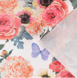 Бумага упаковочная крафтовая «Цветы», 50 × 70 см 7697893